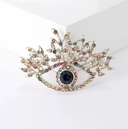 Devil's Eye Enamel Eye Eyelash Brooch Vintage Vintage Gorgeous Palace Schiaparelli