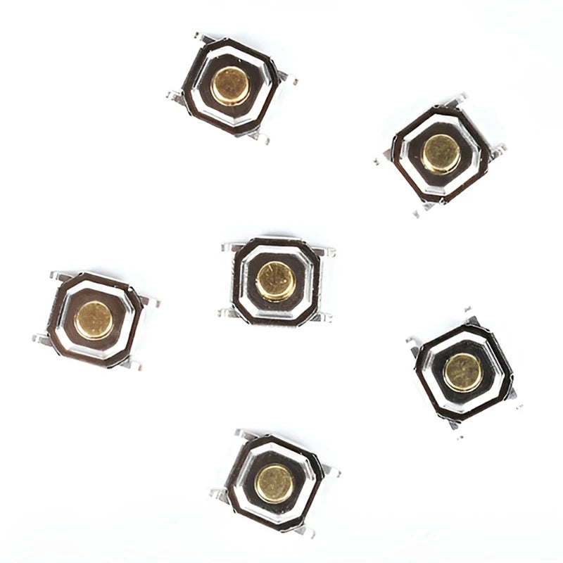 100pcs Tactile Switches 5.2x5.2 Smd Push Button 4*4*1.5mm/1.6/1.7/1.8/1.9/2/2.5/3/3.5/4/4.5/5/6/7/8/9 12V Copper Head Self-reset