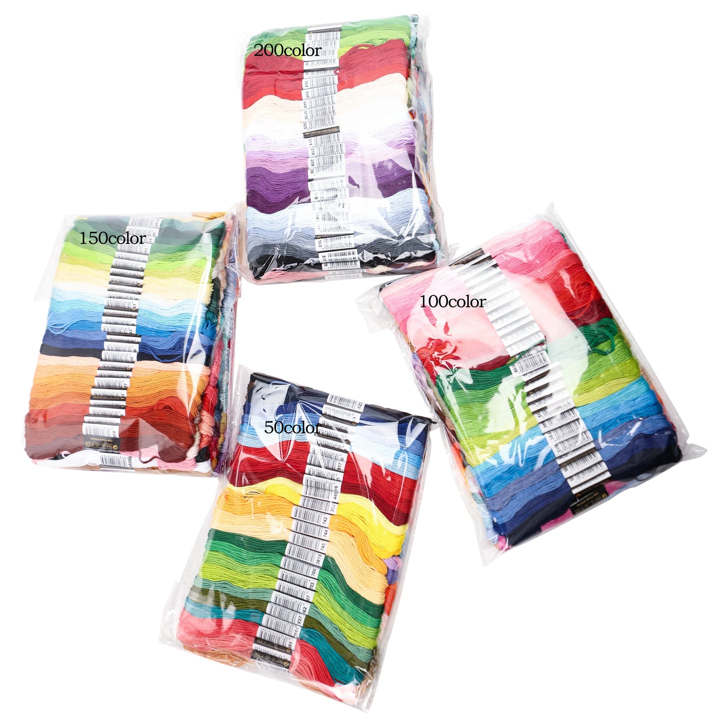 50/100/150/200/447 Pieces Cross Stitch Embroidery Floss Home Sewing Craft Thread 8 Meters Per Skein not repeat Colors