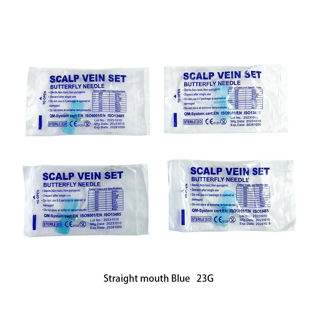 50 Pieces/Disposable Straight Mouth Butterfly Infusion Needle Double Wing Infusion Needle Pet Care Room Animal