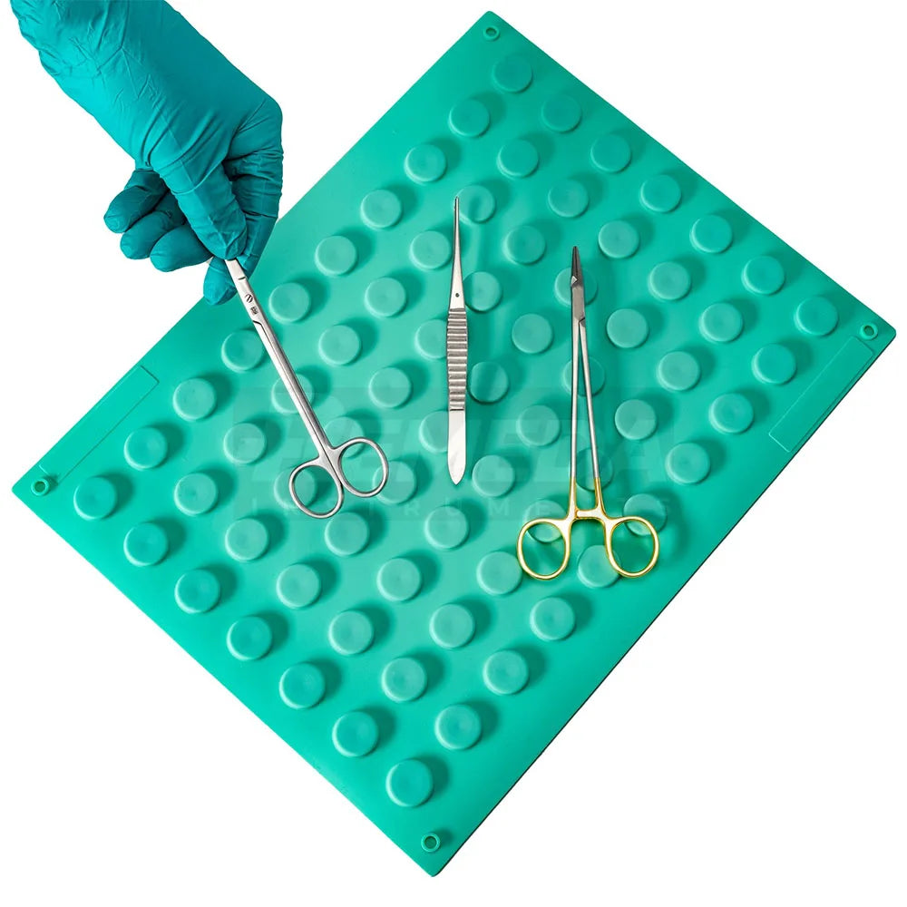 Professional Reusable Autoclavable Latex Free Magnetic Mat Small 40*30cm for Lab Instruments Blue Green Purple Black Best Tool