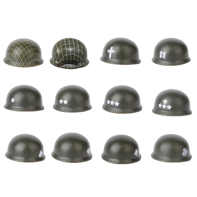 Military US Army Soviet Figures Soldiers MOC Building Blocks Medic Sniper Rifle Bunijon Hat Helmets Children's Toy Gift B145