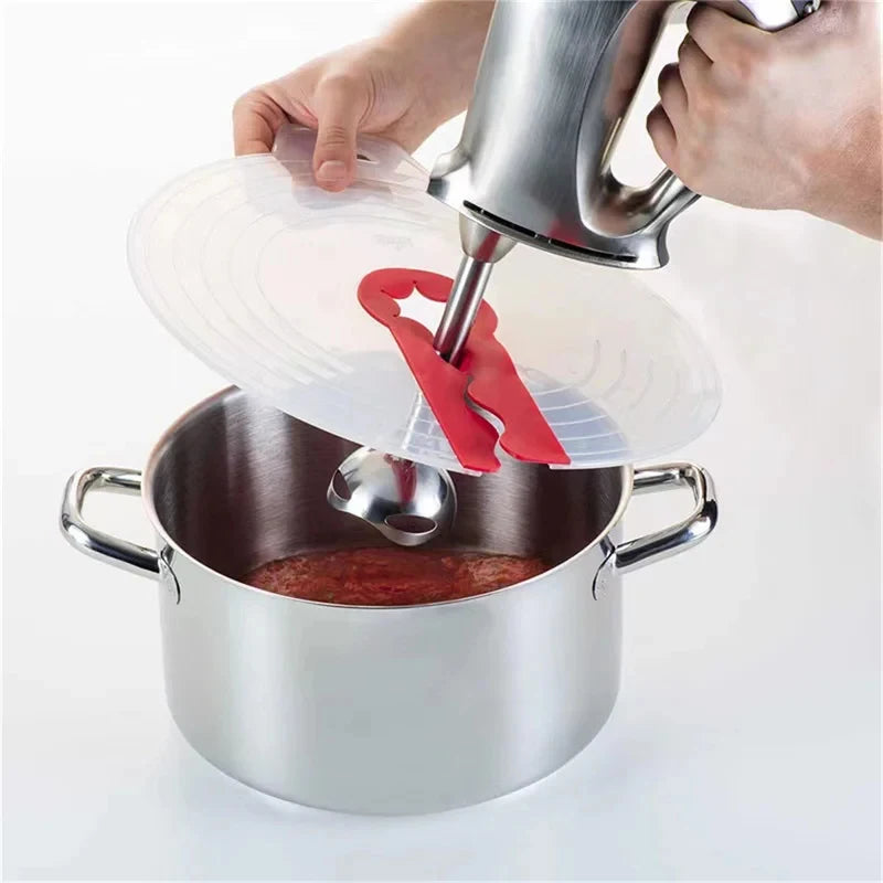 Silicone Mixing Bowl Splatter Guard: Egg Beater Cover & Flour Shield, Heat Resistant Non-Slip Kitchen Gadget