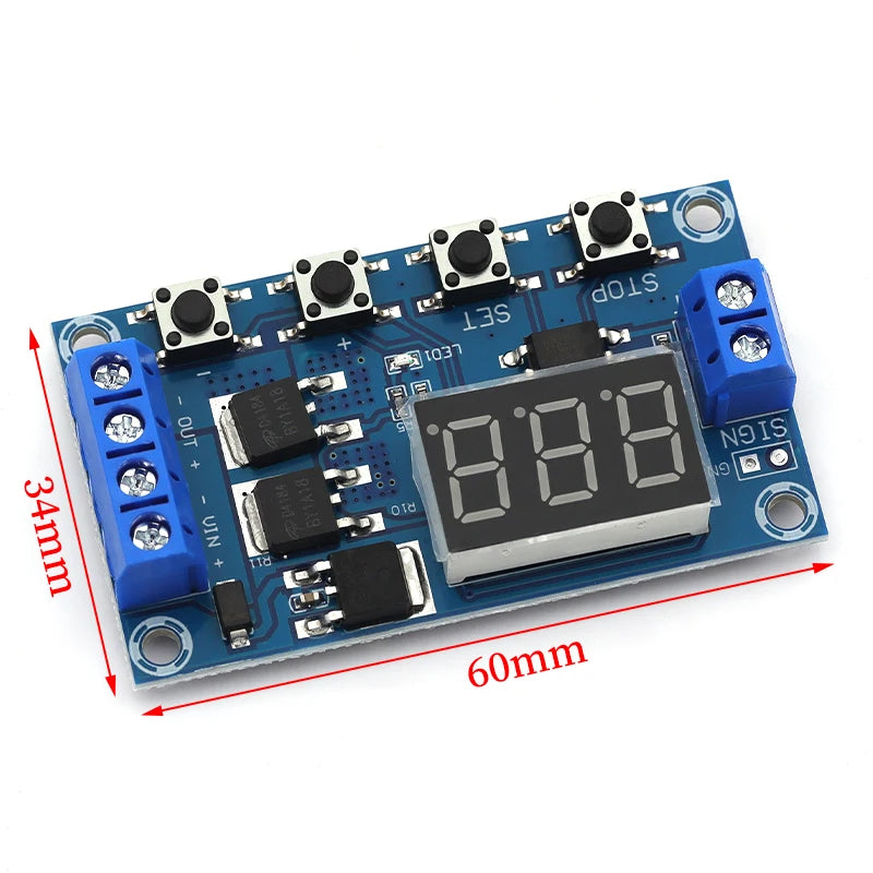 DC 5V ~ 36V Dual MOS LED Digital Time Delay Relay Trigger Cycle Timer Delay Switch Circuit Board Timing Control Module DIY