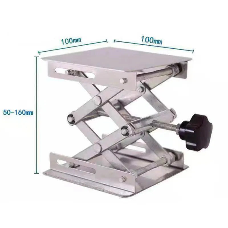 Lab Adjustable Stable Lifting Platform Aluminum Alloy Woodworking Engraving  Control Manual Lift Stand Table Woodworking Benches