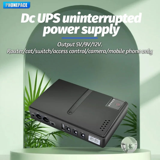 18W DC1018L Mini UPS Backup Power Supply AC220-265V 5/9/12V Output Uninterruptible Charger For Router Optical Cat Monitor Mobile