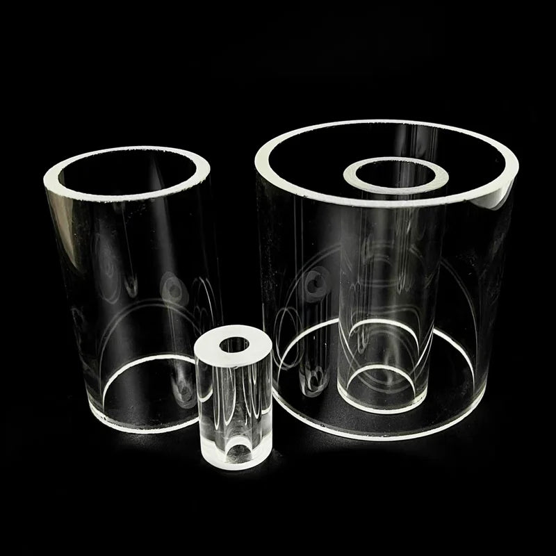 High Borosilicate Glass Column Chemical Pipeline Boiler Sight Glass Tube Pipe Viewing Cup OD15-8mm Height 100mm Thickness 5mm