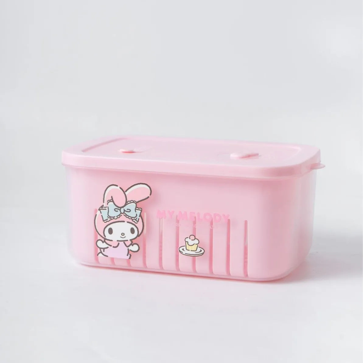 Hello Kitty Kuromi Kitchen Food Storage Containers  Vegetable Washing Basin and Drain Basket  Plastic Fruit Bowl for Home Use
