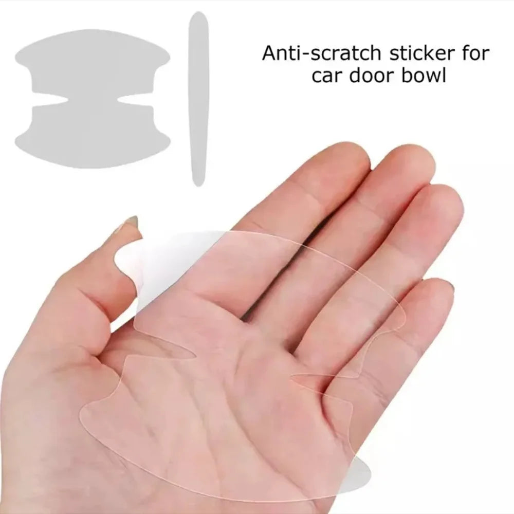 8Pcs Car Door Bowl Anti-scratch Sticker Clear Door Bowl Handle Protection Sticker Paint Surface Film Car Accessories