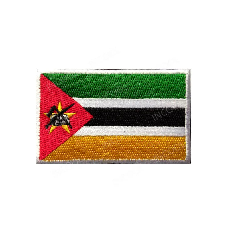 South Africa Egypt Kenya Algeria Nigeria Angola Ghana Morocco Senegal Algeria Flag Embroidered Patches Appliqued Patch For Cap