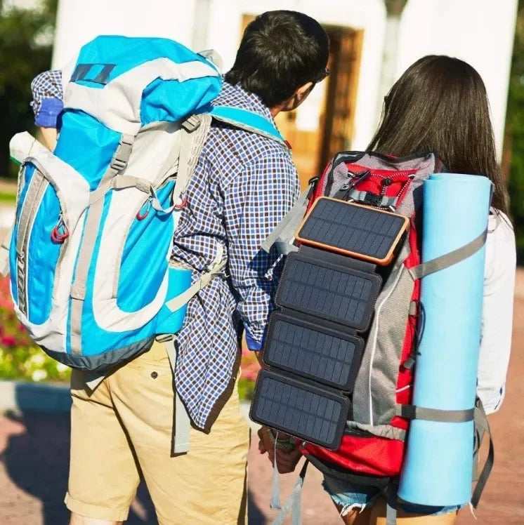 200000mAH Solar Power Bank Folding Solar Panels 5V 2A USB Output Portable Outdoor Camping Sun Power For IPhone Android