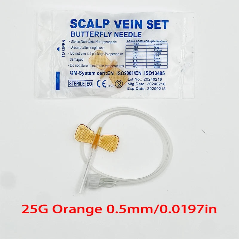 100 PCS Disposable Screw-type Butterfly Infusion Needle Double-wing Infusion Needle for Pet Care Room Suitable for Cats and Dogs