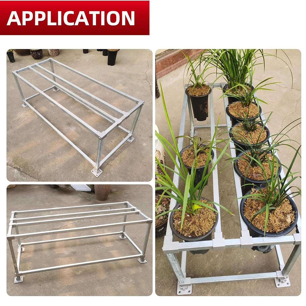 20/25/30mm Square Tube Connectors Galvanized Aluminum Alloy Square Tube Connector Tee Fasteners Square Steel Fixed Clips