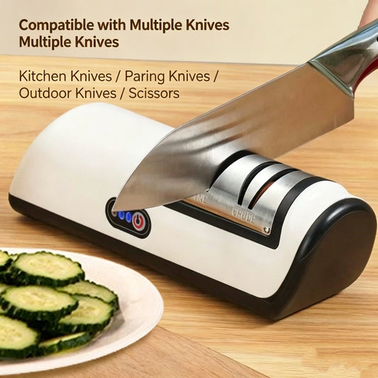 Kitchen Electric Knife Sharpener Multifunctional Automatic Professional 4 Gears Electric Knife Sharpener Kitchen Accessories
