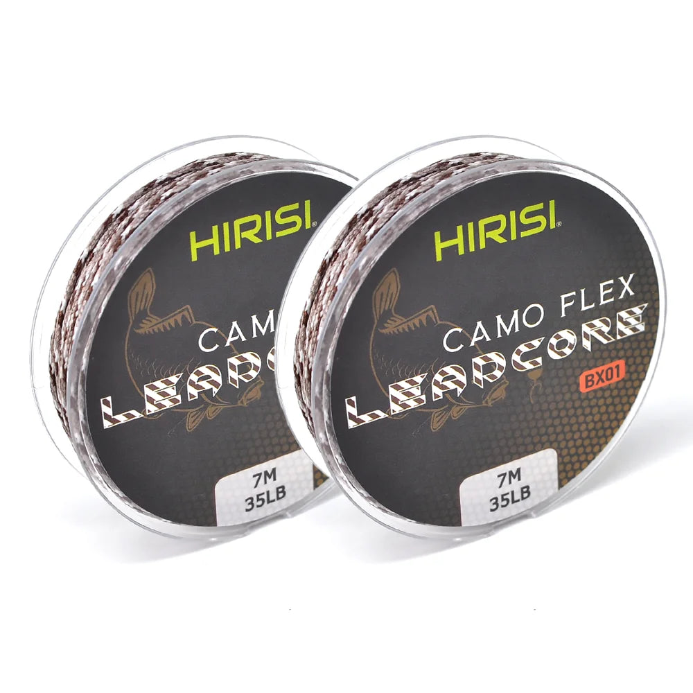 Hirisi 1pcs 35LB 7M Leadcore Carp Fishing Tackle Line Make Carp Hair Rigs 3 Color Braided Lead Line