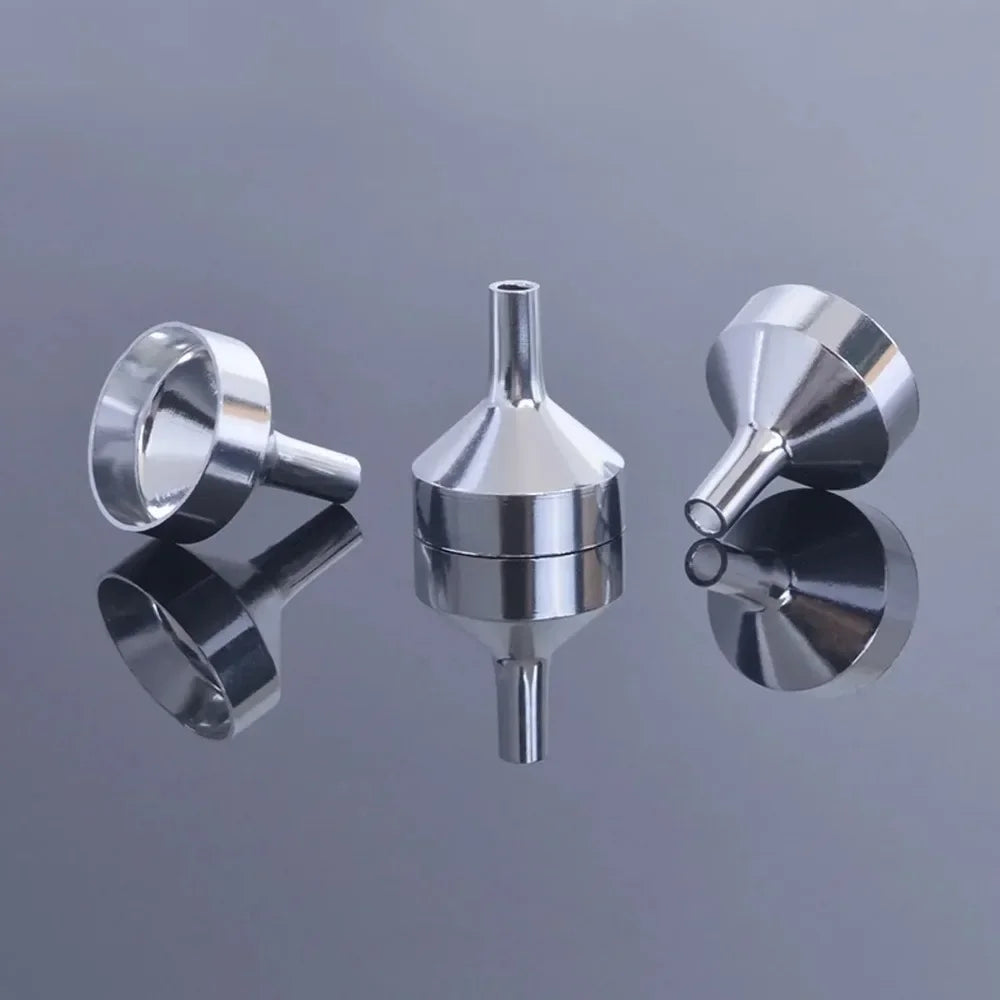 1/5/10Pcs/set Mini Small Funnel Aluminum Alloy Perfume Dispenser Liquid Dispensing Tool Toner Makeup Water Dispensing Tool