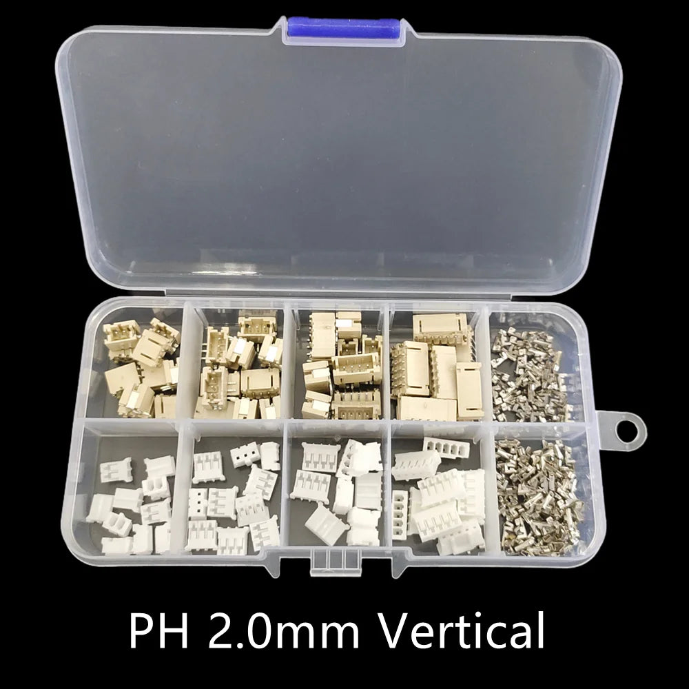 1Box JST1.25 SH1.0 ZH1.5 PH2.0 XH2.54 2/3/4/5P Male Plug Female Socket Horizontal Vertical Pin Header Housing Terminal Kit