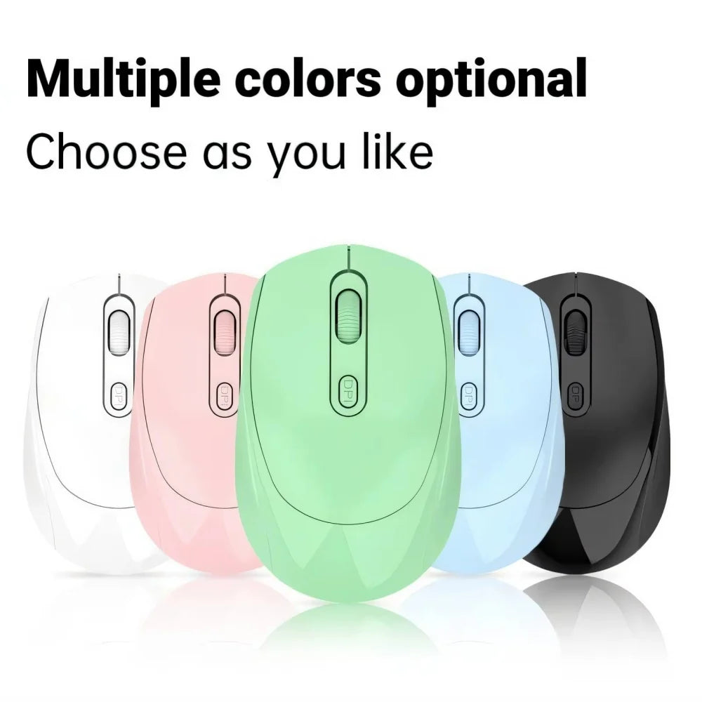 Ergonomic Wireless Mouse, Bluetooth-compatible with 2.4GHz Dual Mode Computer Mouse, with USB receiver, For Laptop PC Notebook