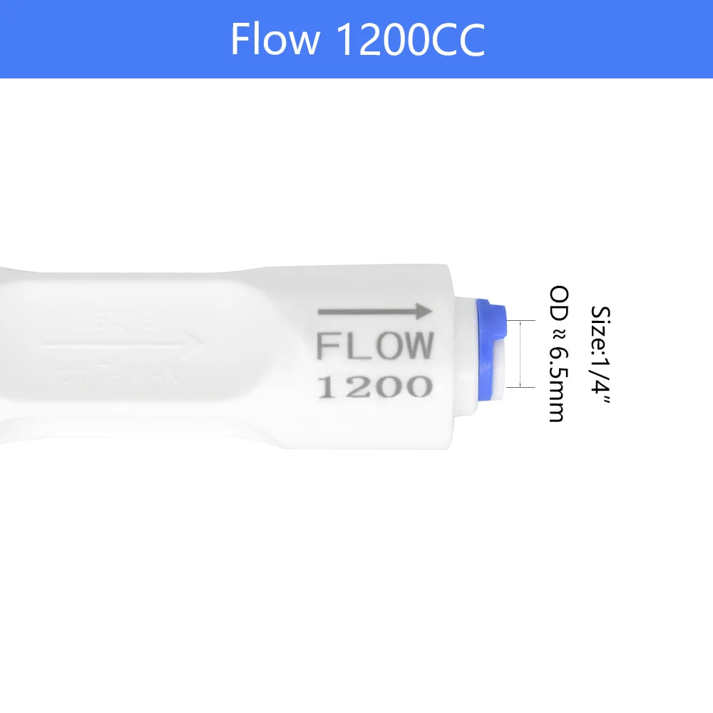 YQBS Waste Water Flow Restrictor  300CC 450CC 800CC 1500CC Regulater 1/4" OD RO Water System Hose Reverse Osmosis
