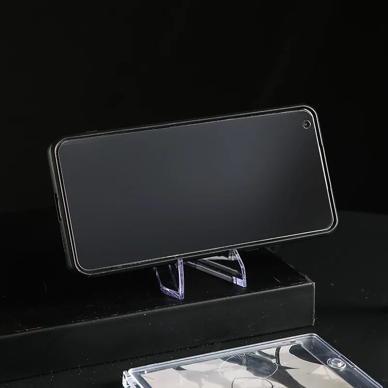 10pcs Transparent Acrylic Commemorative Coin Display Stands Triangle Challenge Coin Capsule Holders for Collectibles