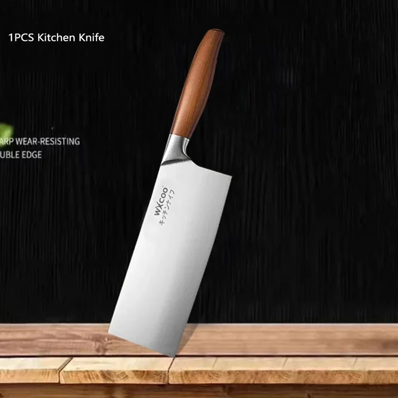 WXCOO Professional Knives Utility Japanese Chef's Knife Stainless Steel Fish Boning Fruit Slicing BBQ Cutter Kitchen Bag