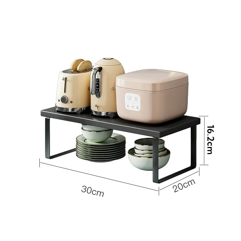 Kitchen Desktop Shelf Layered Storage Partition Rack Small Shelf for Storing Dishes Seasonings in The Cabinet Home Organization