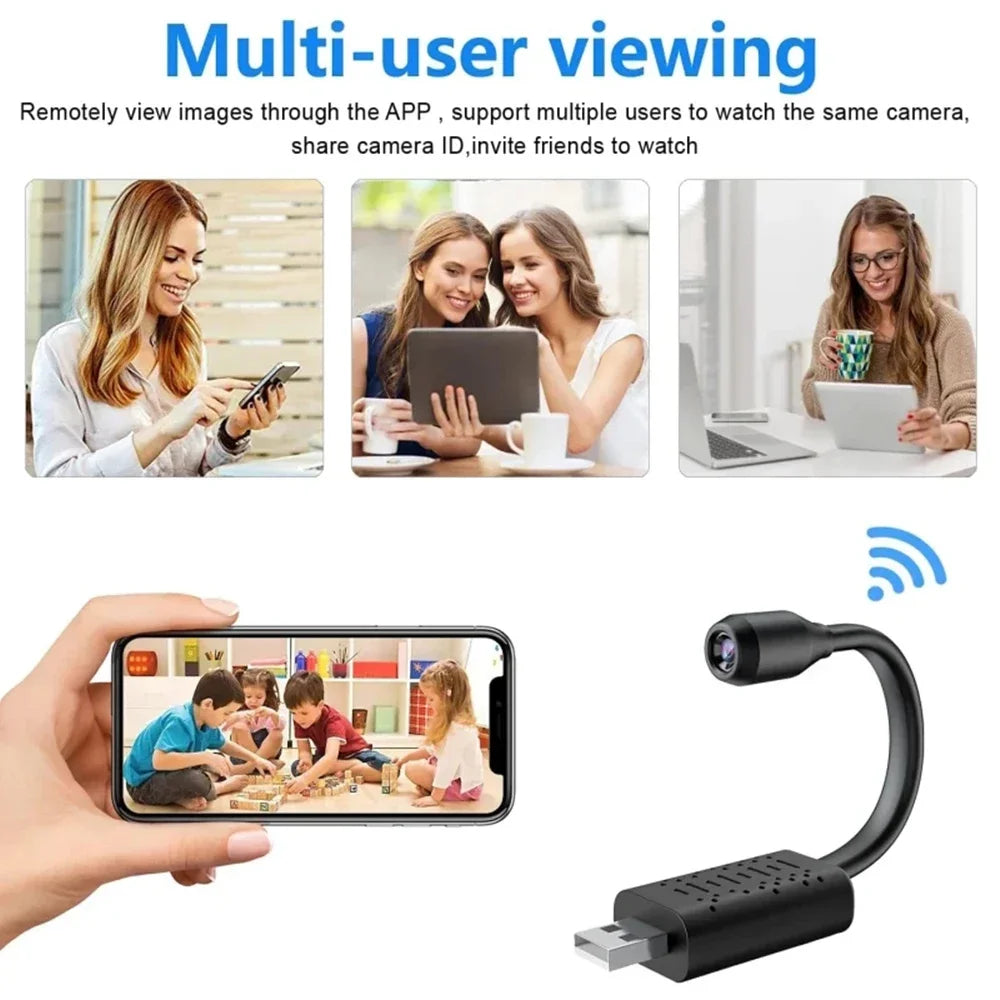 V380 PRO Mini Camera 1080P HD USB Wireless Samll Cameras Night Vision Motion Detection Surveillance Micro Cam Remote Monitoring