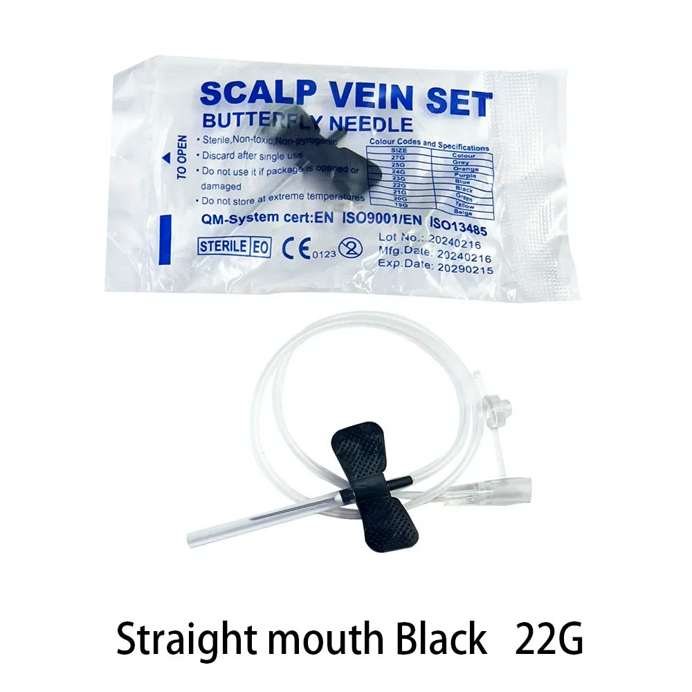 50 Pieces/Disposable Straight Mouth Butterfly Infusion Needle Double Wing Infusion Needle Pet Care Room Animal