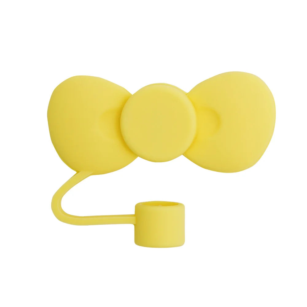 Lovely Bow straw covers cap Toppers For stanley 30&40 02 Tumbler CupReusable Cute silicone straw Tips Lids Protect Covers New