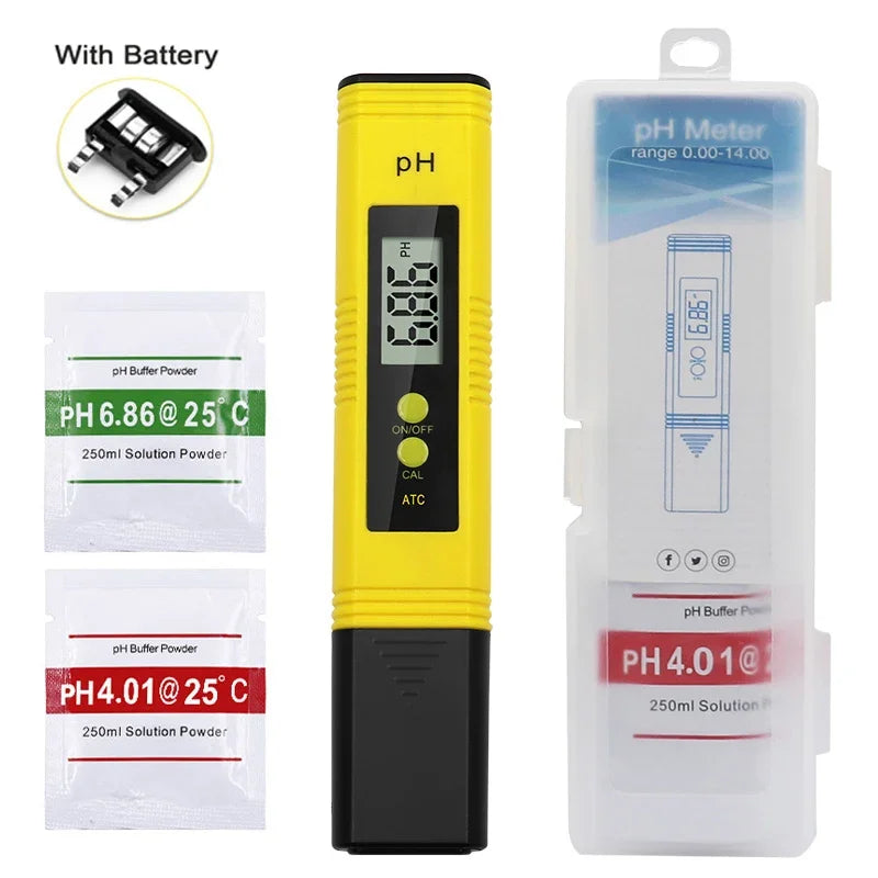 0.01 PH High Precision Water Quality Tester Digital LCD PH Meter Measuring Range PH Test Pen Suitable for Swimming Pool Aquarium