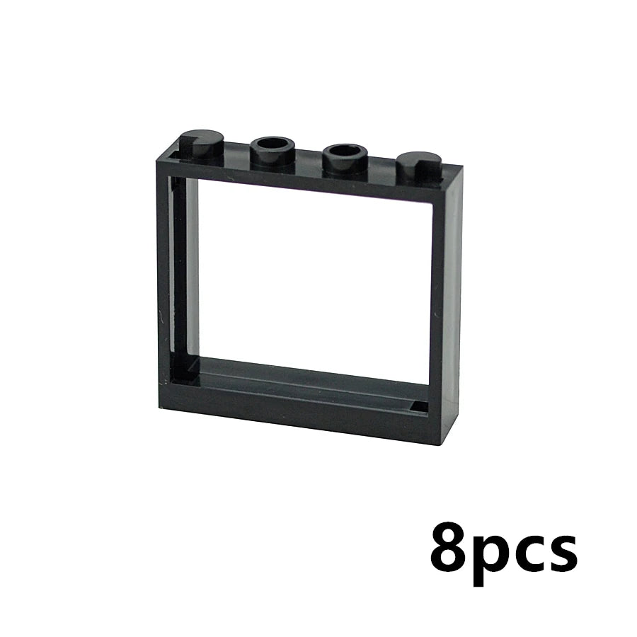 City Window Building Blocks MOC House Door Frame Glass Bricks Parts Compatible 60594  60616 60621 60596 MOC Educational Parts Fo