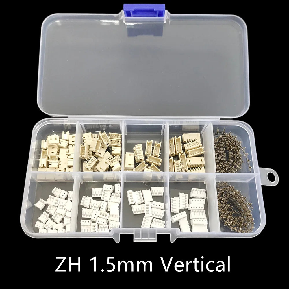 1Box JST1.25 SH1.0 ZH1.5 PH2.0 XH2.54 2/3/4/5P Male Plug Female Socket Horizontal Vertical Pin Header Housing Terminal Kit