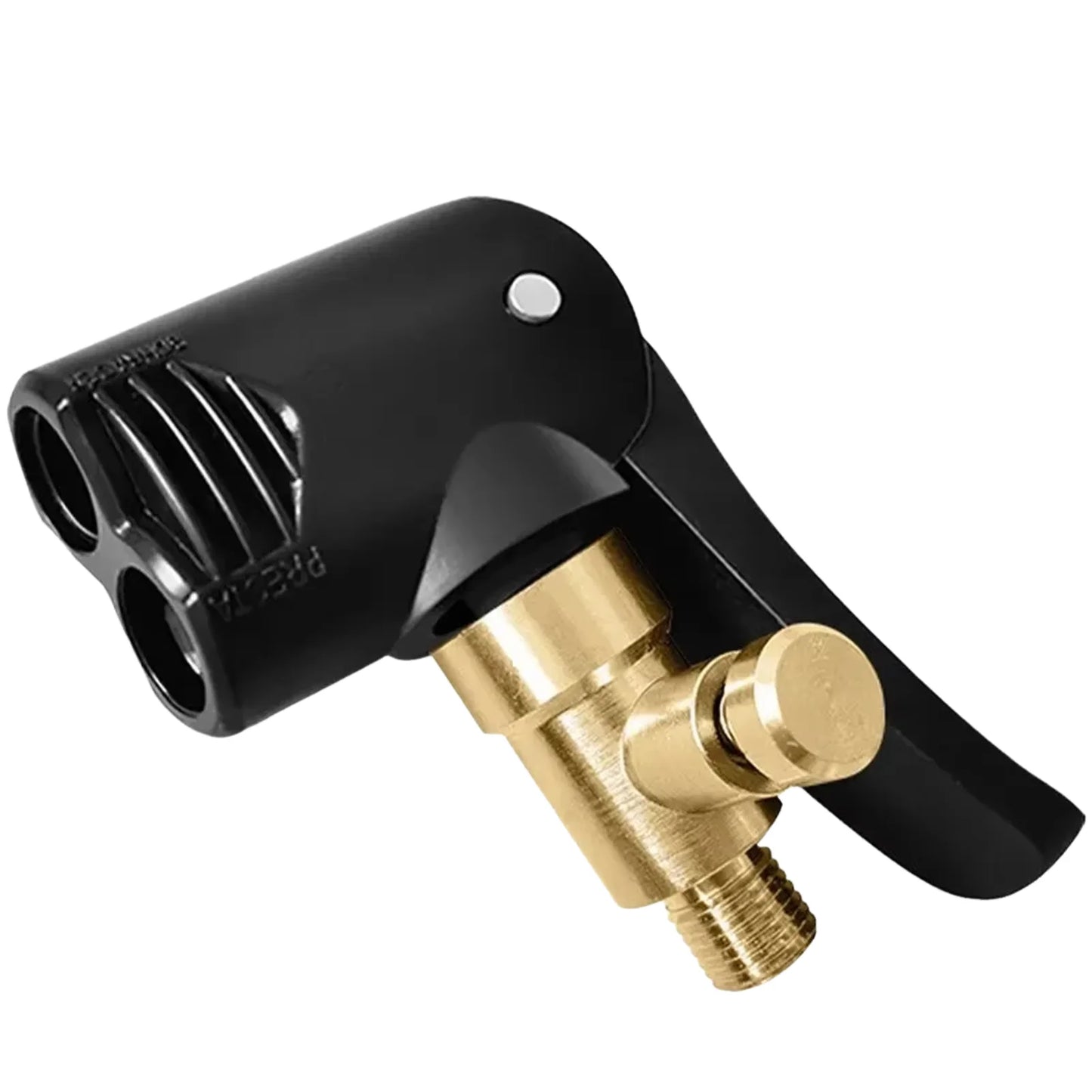 2-in-1 Bicycle Pump Nozzle Adapter Metal Air Chuck Valve Connector for Car Motorcycle Bike