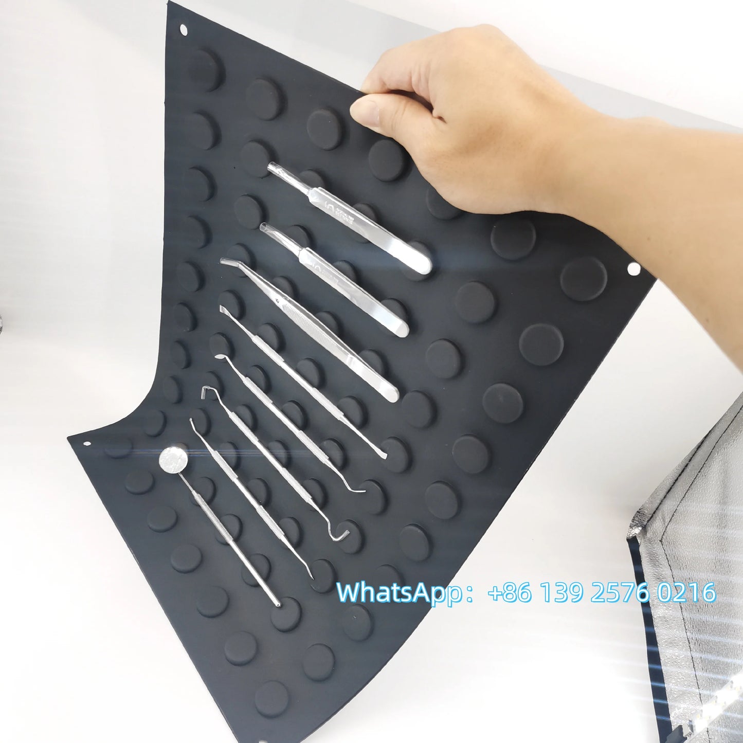 Magnetic Mat Beauty Pedicure Tools Mats Magnet Adsorption Stainless Steel Instrument Non-Slip Accessories Pad