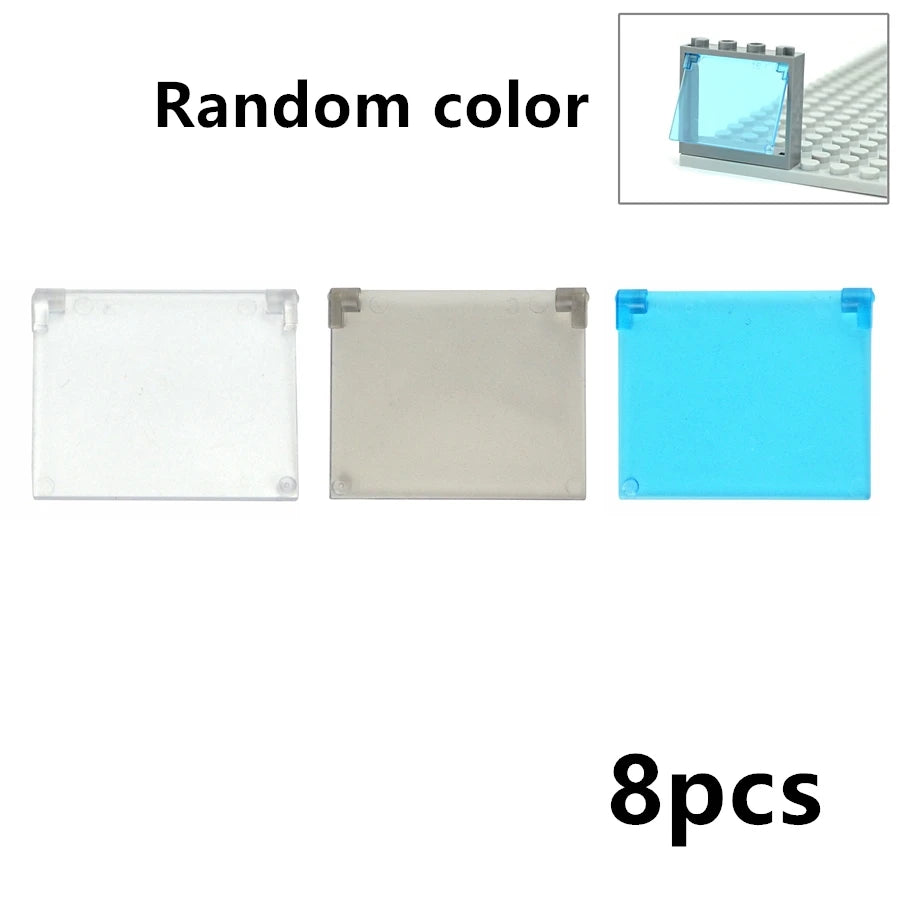 City Window Building Blocks MOC House Door Frame Glass Bricks Parts Compatible 60594  60616 60621 60596 MOC Educational Parts Fo