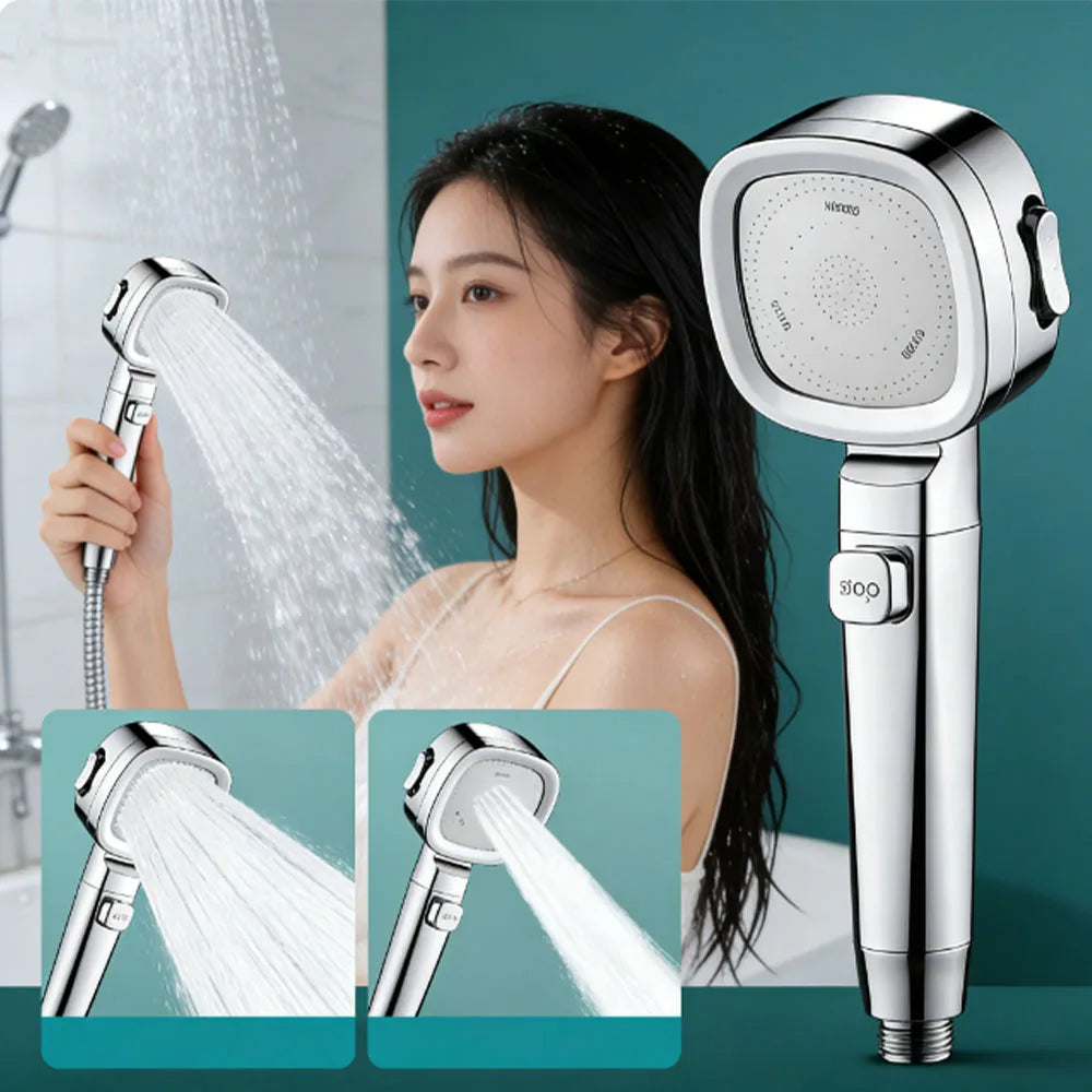 Shower booster showerhead strong pressure shower head bathroom water heater shower head rain shower bully home shower set