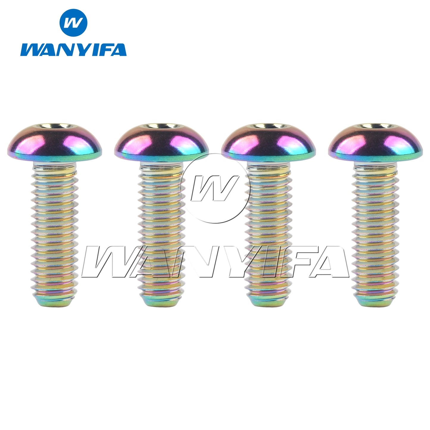 Wanyifa Titanium Bolts M5x8 M5x10 M5x12 M5x15mm Round Head Inner Hexagon Screw for Bicycle Bottle Cage