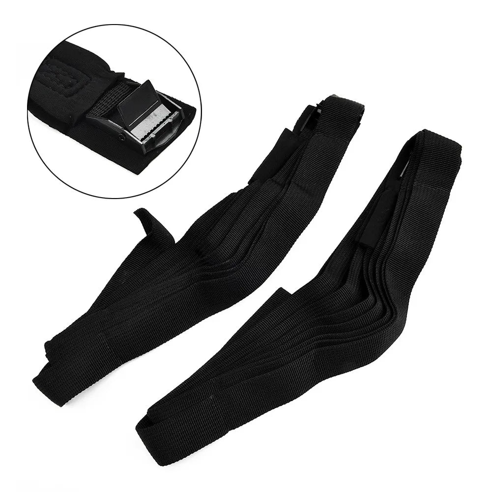 2pcs New 300cm*2.5cm Black Tie Down Strap Strong Ratchet Belt Luggage Bag Cargo Lashing With Metal Buckle Dropshipping