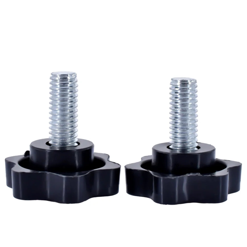 1-10pcs Carbon Steel Hand Knob Bolt Plastic Star Hand Screws Thread Clamping Thumb Handle Machine Screw Bolts M4 M5 M6 M8M10 M12