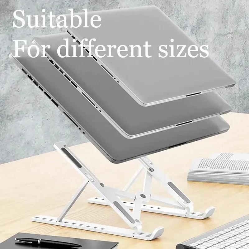 Multi-Angle Ergonomic Notebook Stand 10 Gear Height Adjustable Foldable Portable Laptop Bracket Heat Dissipation Computer Holder
