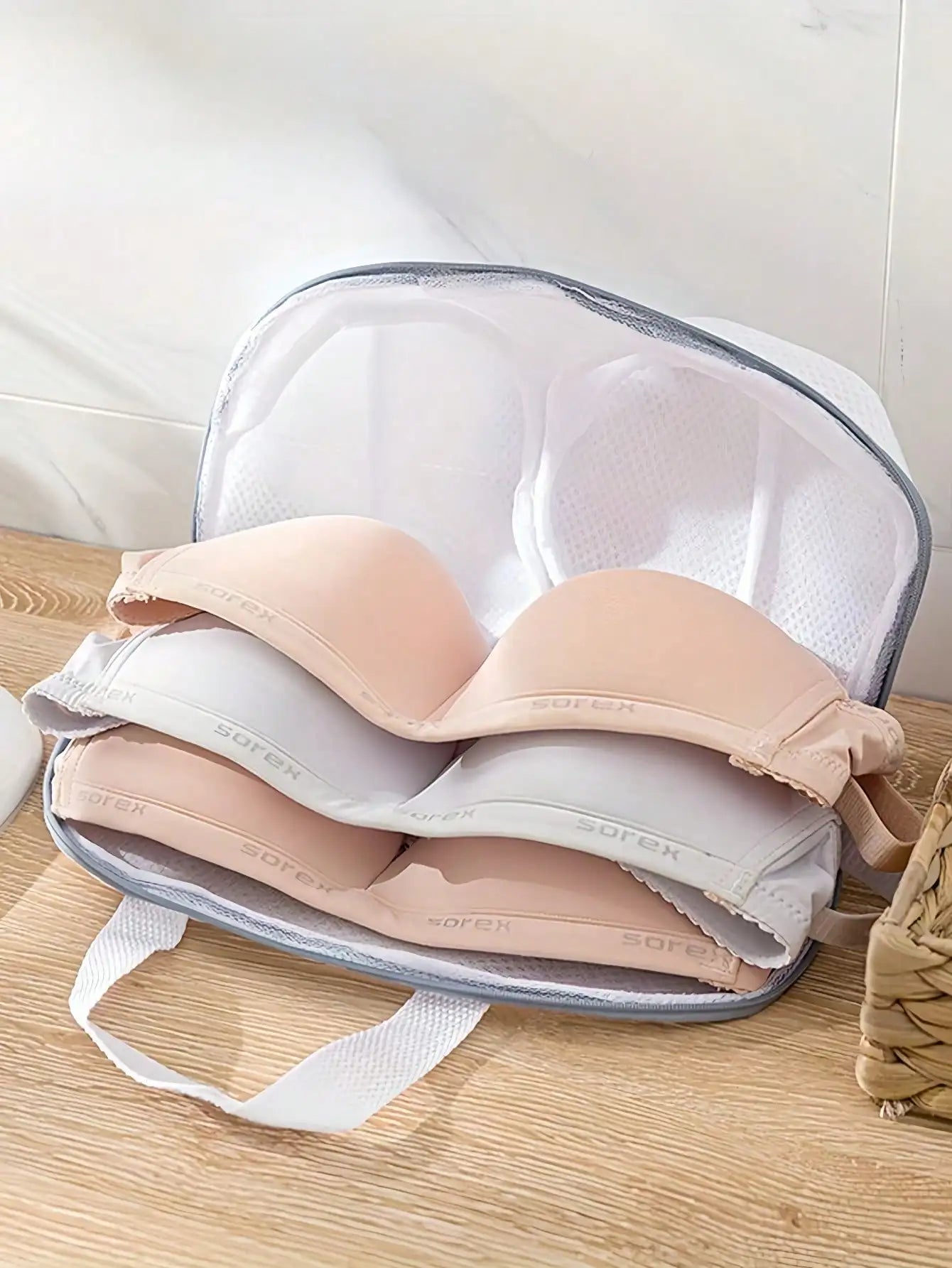 Handheld Home Use Bra Washing Bag Thickened Coarse Mesh Bag for Washing Machine Anti-Deformation Underwear Care Bag Durable