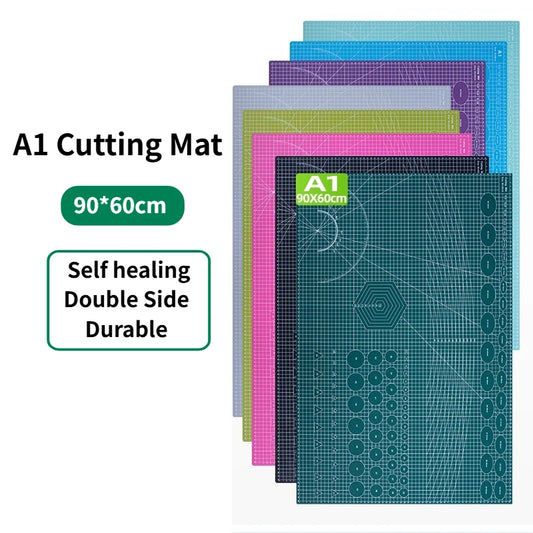 A1 Large Cutting Mat, Self Healing Double Side A1 Cutting Pad for Crafting Silhouette Green Sewing Cutting Mats
