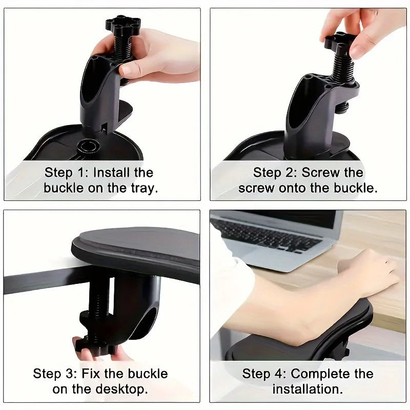 1pc Ergonomic Desk Armrest Extender for Gaming and Office - Comfortable Elbow Support Ideal for Keyboard and Mouse Setup