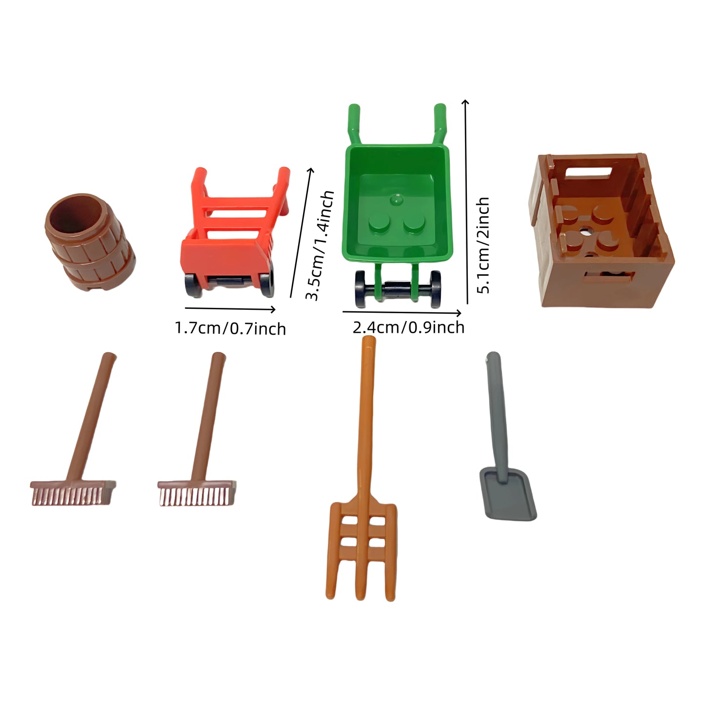 Farm Tools and Kitchenwares DIY Buidling Blocks Miniature Tools Compatible MOC Scene Building Accessories Ideal Gift