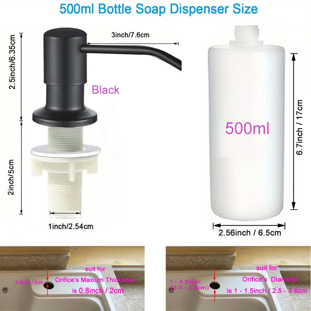 Stainless Steel Pump Useful Kitchen Sink Tools Home Product500ml / 350ml Bottle Liquid Soap Dispensers Durable New
